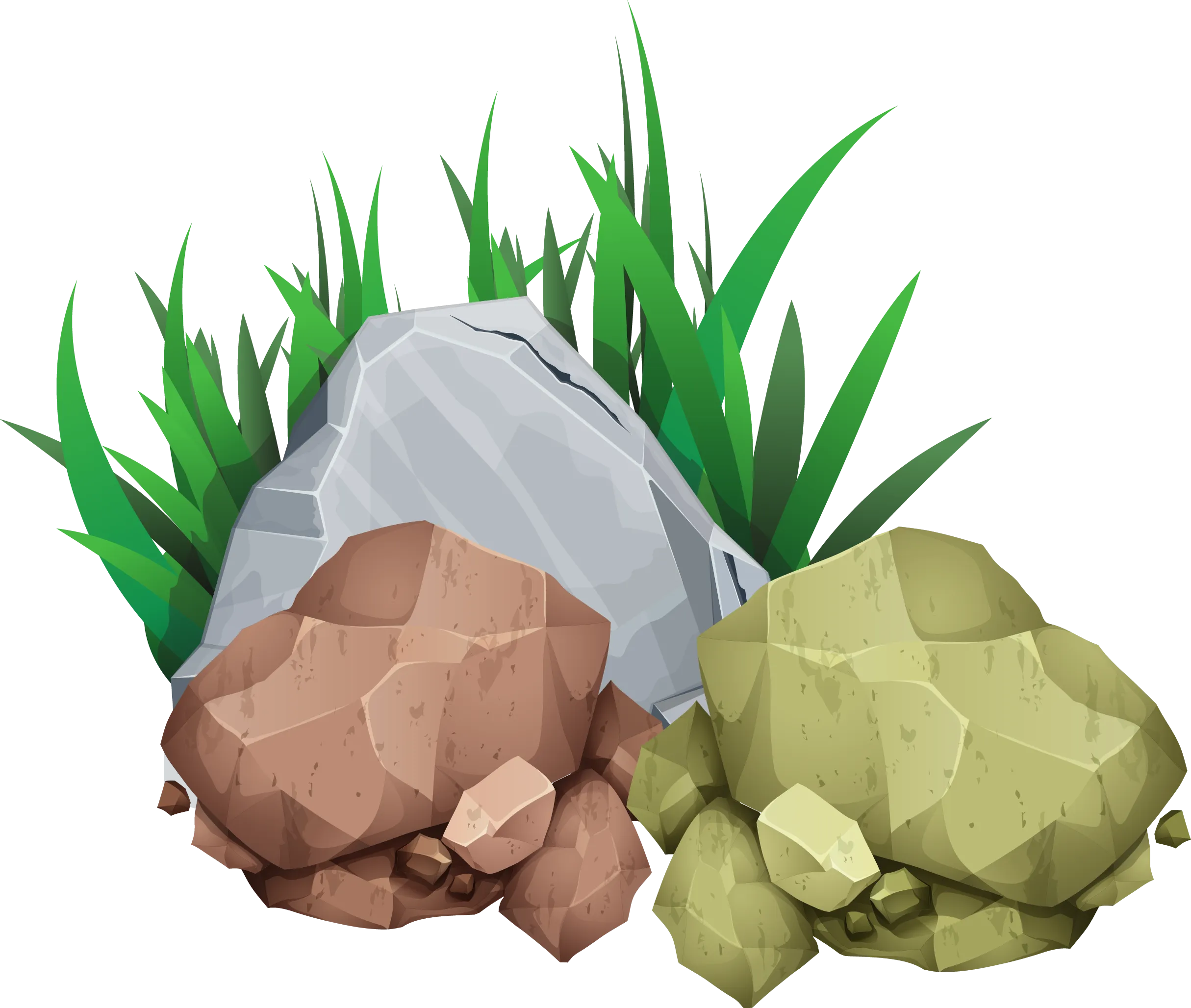 Rock Stone, grass stone, happy Birthday Vector Images, grass, stone Age png